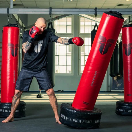 FIGHTER - Freistehender Boxsack 3in1 (rot/schwarz)