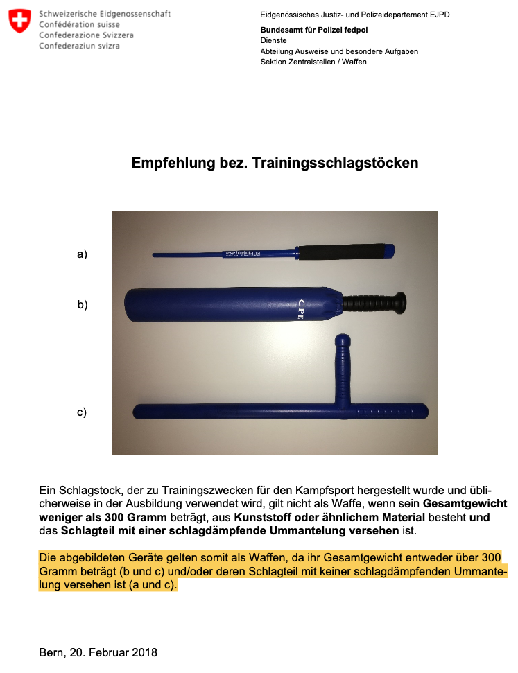 Blue Baton Trainings-Schlagstock 21"