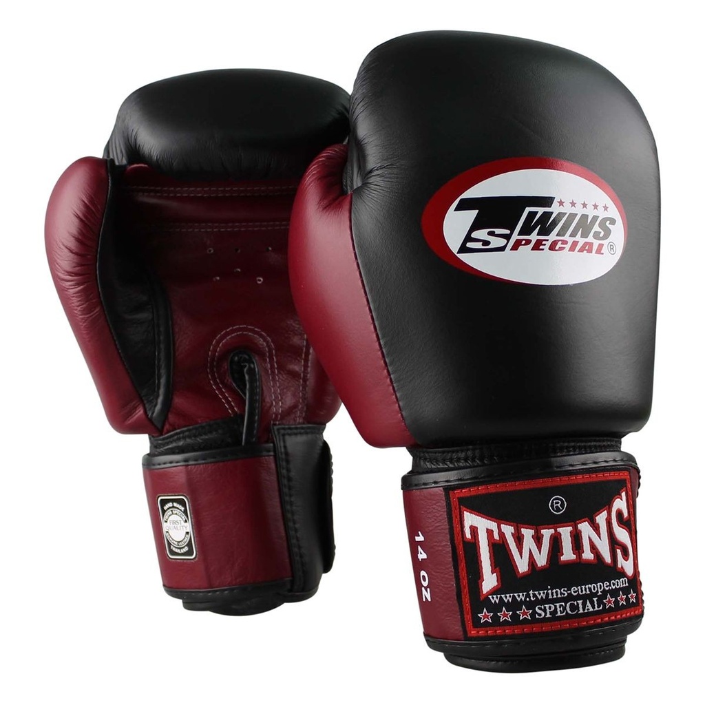 TWINS SPECIAL Boxhandschuhe BGVL 3 (schwarz/weinrot)