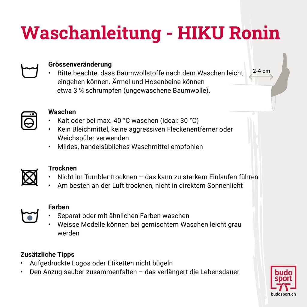 HIKU Ronin - Judo Wettkampf-Jacke (weiss)