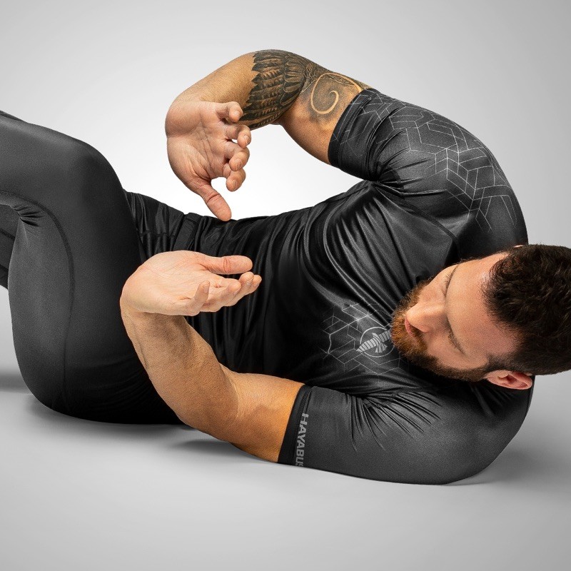 HAYABUSA Geo - Rashguard (kurzarm, grau)
