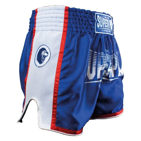 SUPER PRO - Thai Shorts Stripes (blau/weiss)