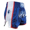 SUPER PRO - Thai Shorts Stripes (blau/weiss)