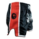 SUPER PRO - Thai Shorts Stripes (schwarz/rot)