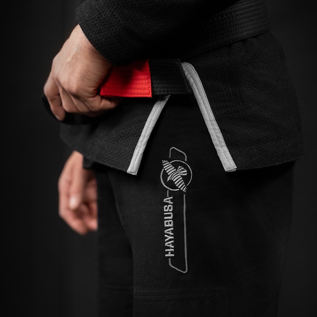 HAYABUSA Essential Gold Weave BJJ Gi (schwarz)