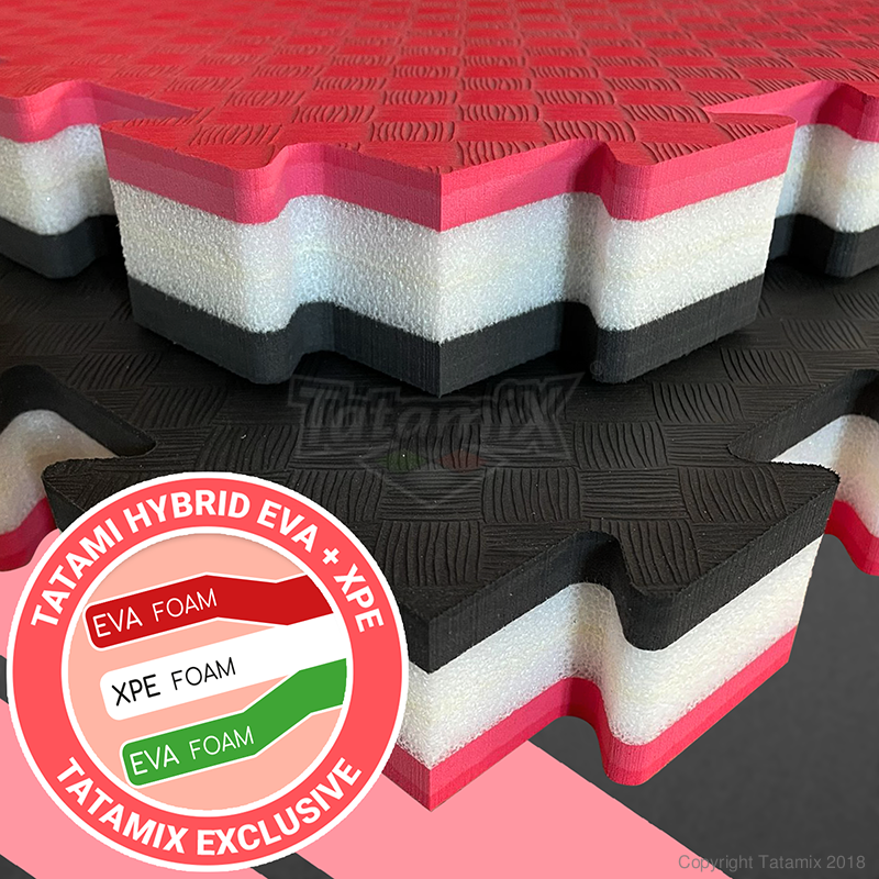 TATAMIX Hybrid Steckmatte - 4 cm dick (rot - salbeigrün)