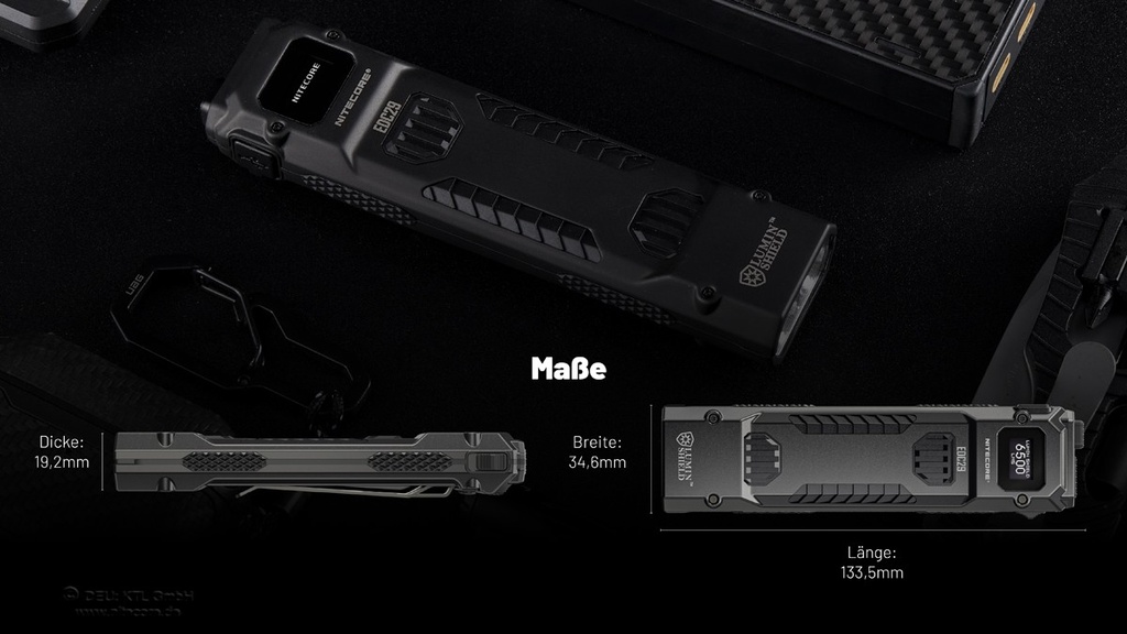 NiteCore EDC29 Taschenlampe - Schwarz (6'500 Lumen)