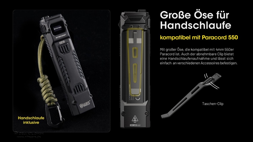 NiteCore EDC29 Taschenlampe - Schwarz (6'500 Lumen)