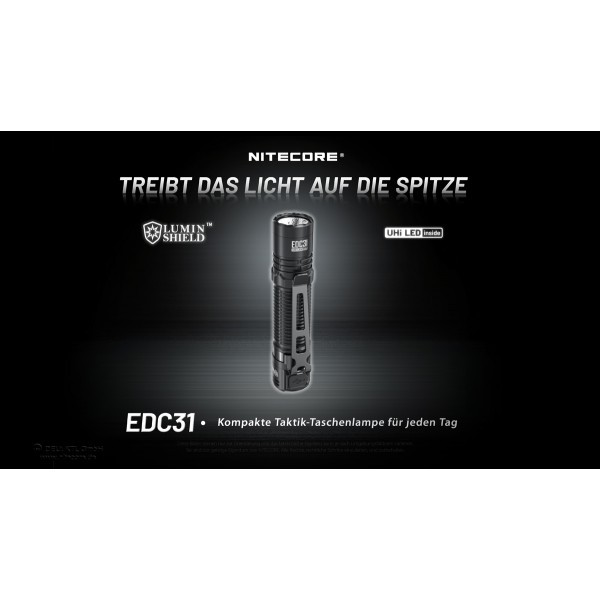 NiteCore EDC31  Taschenlampe - Schwarz (3'500 Lumen)