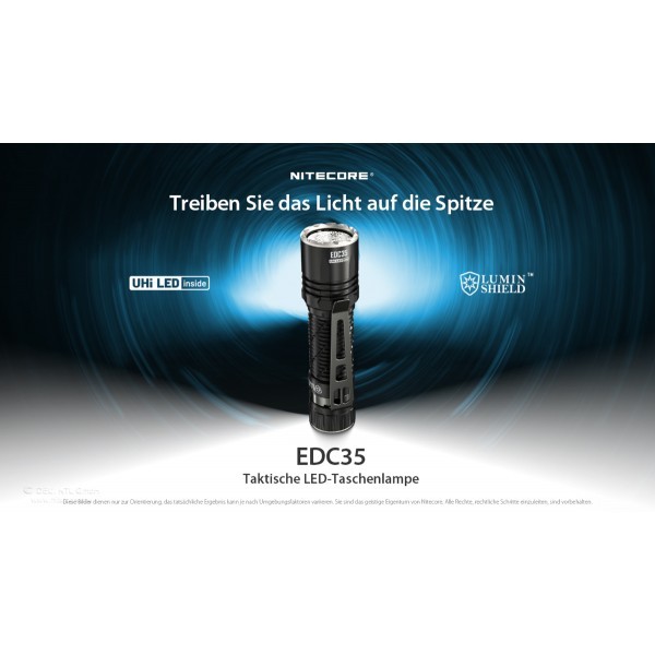 NiteCore EDC35  Taschenlampe - Schwarz (5'000 Lumen)