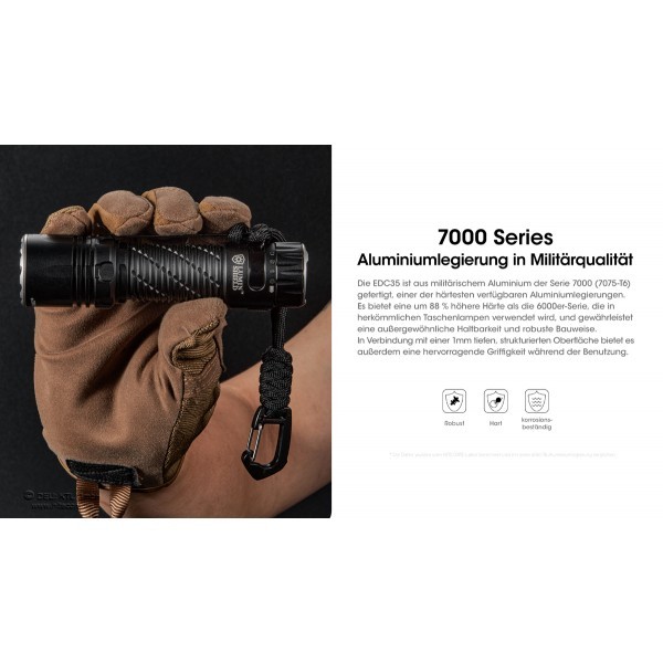 NiteCore EDC35  Taschenlampe - Schwarz (5'000 Lumen)