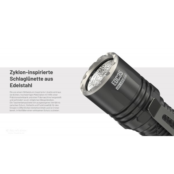 NiteCore EDC35  Taschenlampe - Schwarz (5'000 Lumen)