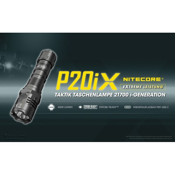 NiteCore P20iX  Taschenlampe - Xtreme Performance (4'000 Lumen)