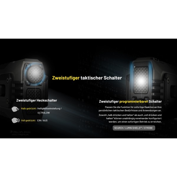 NiteCore EDC37  Taschenlampe - Schwarz (8'000 Lumen)