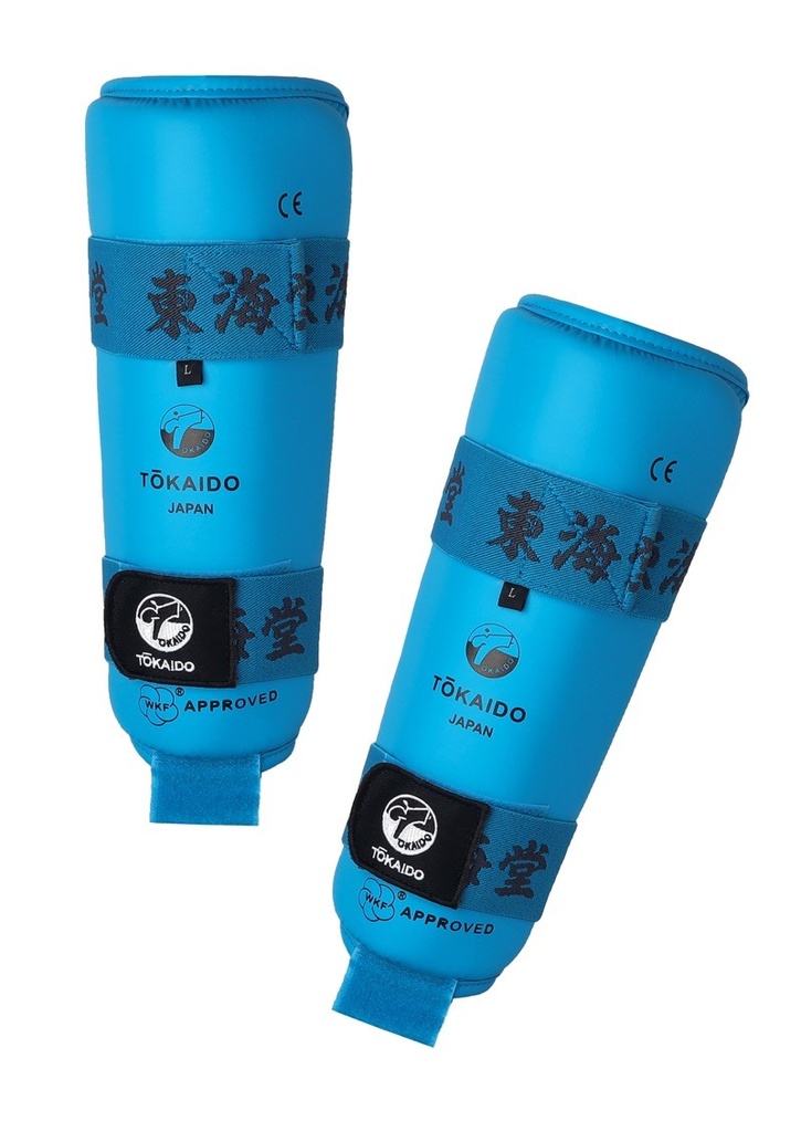 [320430N.S] TOKAIDO - Protège-tibias de Karaté (bleu) (S)