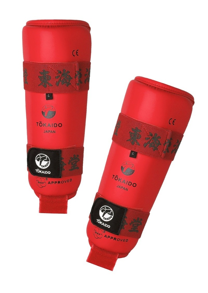 [320431N.S] TOKAIDO Schienbein-Schutz Karate (rot) (S)