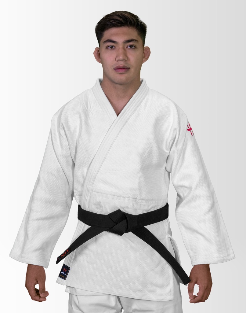 [H10060-RF.180] HIKU Ronin - Judo Wettkampf-Jacke (weiss) (180, Regular Fit (durchschnittlicher Körperbau))