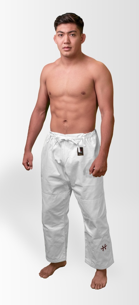 [H10061-RF.180] HIKU Ronin - Judo Wettkampf-Hose (weiss) (180, Regular Fit (durchschnittlicher Körperbau))