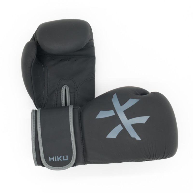[H10070S.16oz] HIKU Tornado - Boxhandschuhe (Leder - schwarz) (16 oz)