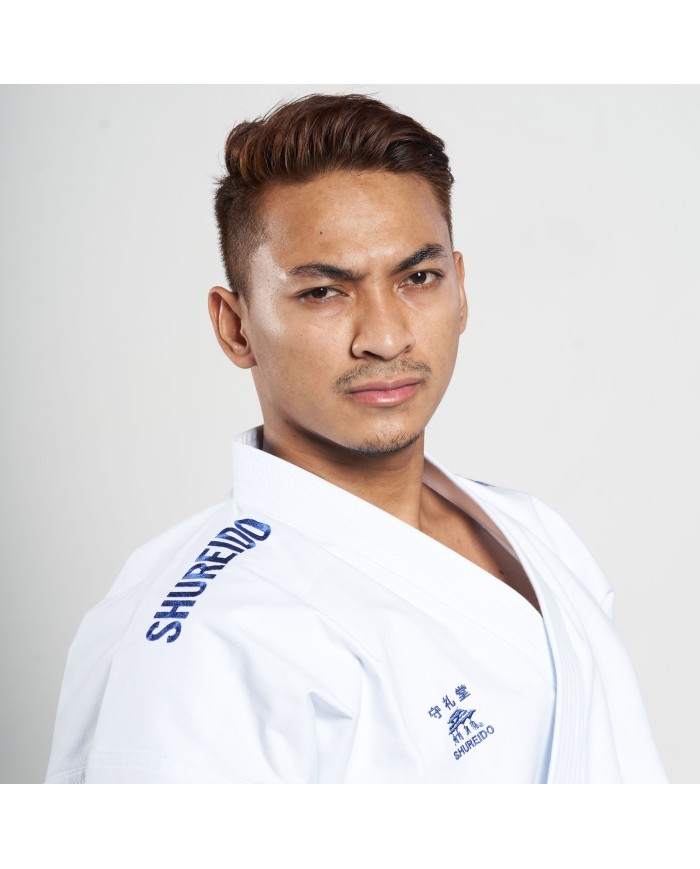 [SDNW-3-SB-J-R.180] SHUREIDO New Wave 3 - Karate-Jacke (Schulterbestickung) (180, Rot)