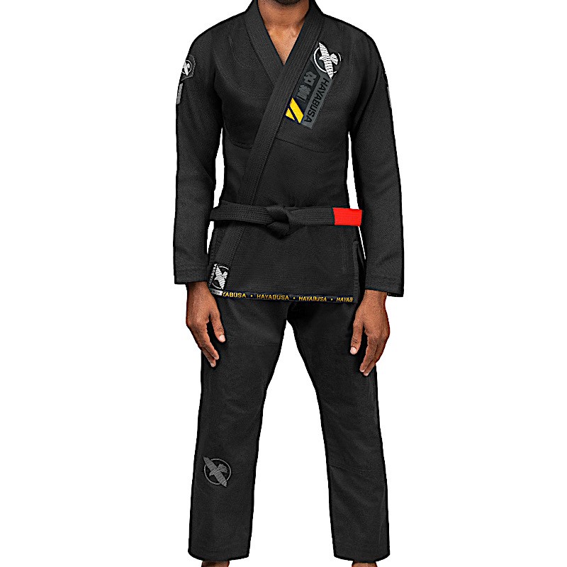 [HB-BJJ-Ascend-S.A2] HAYABUSA Ascend Lightweight BJJ Gi (schwarz) (A2)