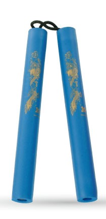 [WKE121U] Nunchaku Schaumgummi mit Schnur (blau)
