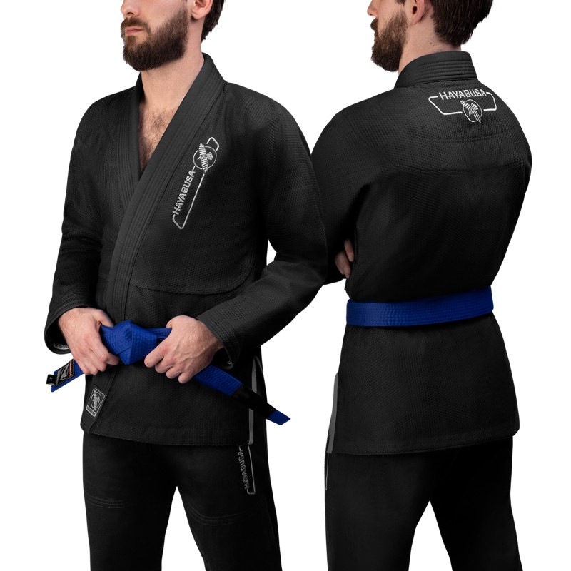 [HBGG5JJG-BK.A2] HAYABUSA Essential Gold Weave BJJ Gi (schwarz) (A2)