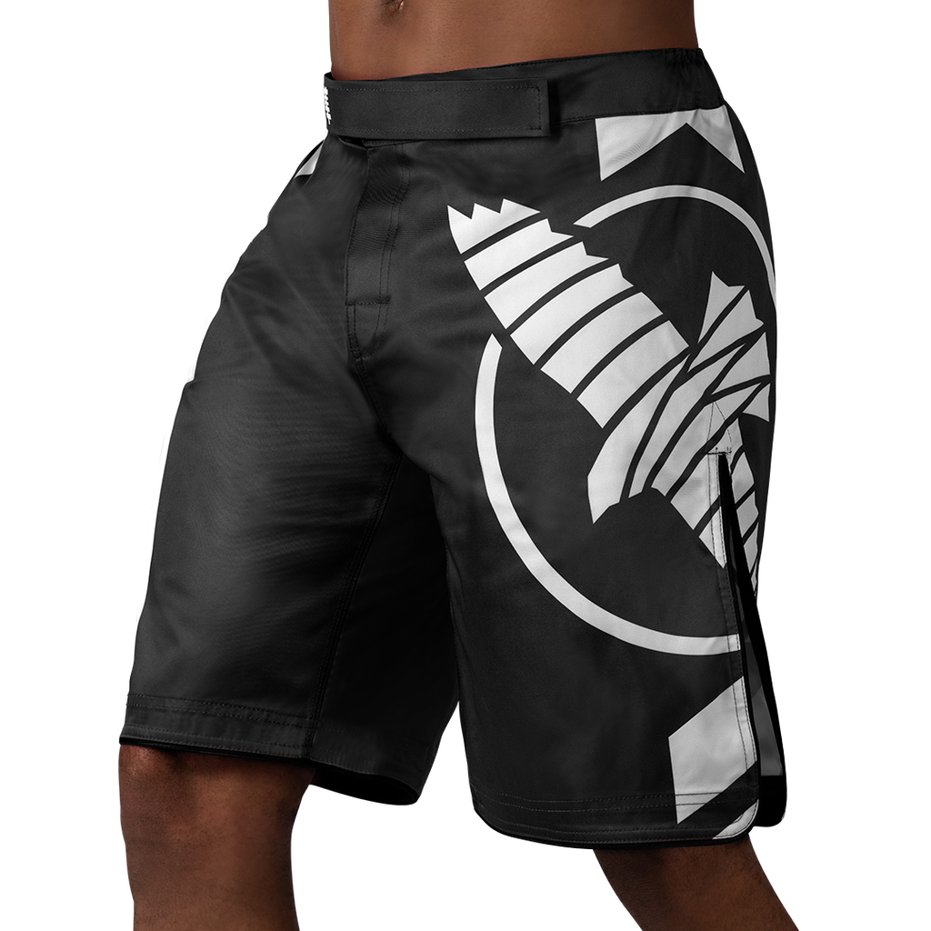 [HBICFS-BK.S] HAYABUSA Icon - Fight Shorts (schwarz/weiss) (S)