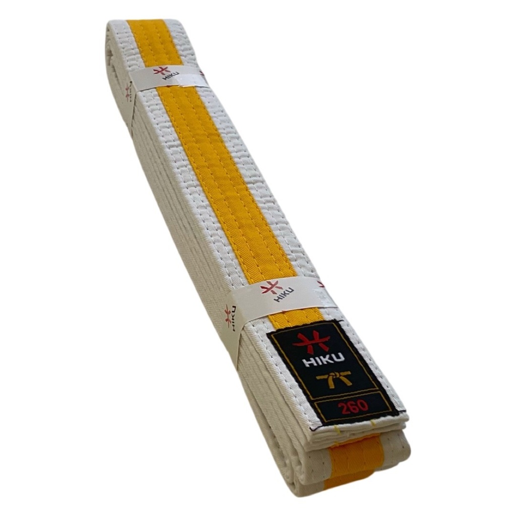 [210135.280] HIKU - Ceinture de Budo (blanc-jaune) (280)
