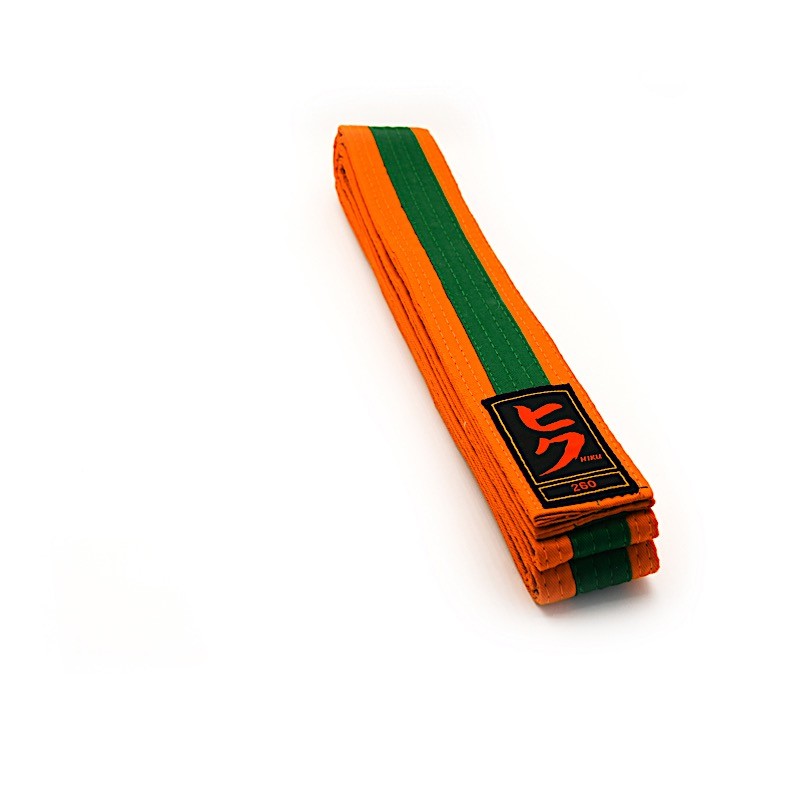 [210155.280] HIKU Budo-Gürtel (orange-grün) (280)